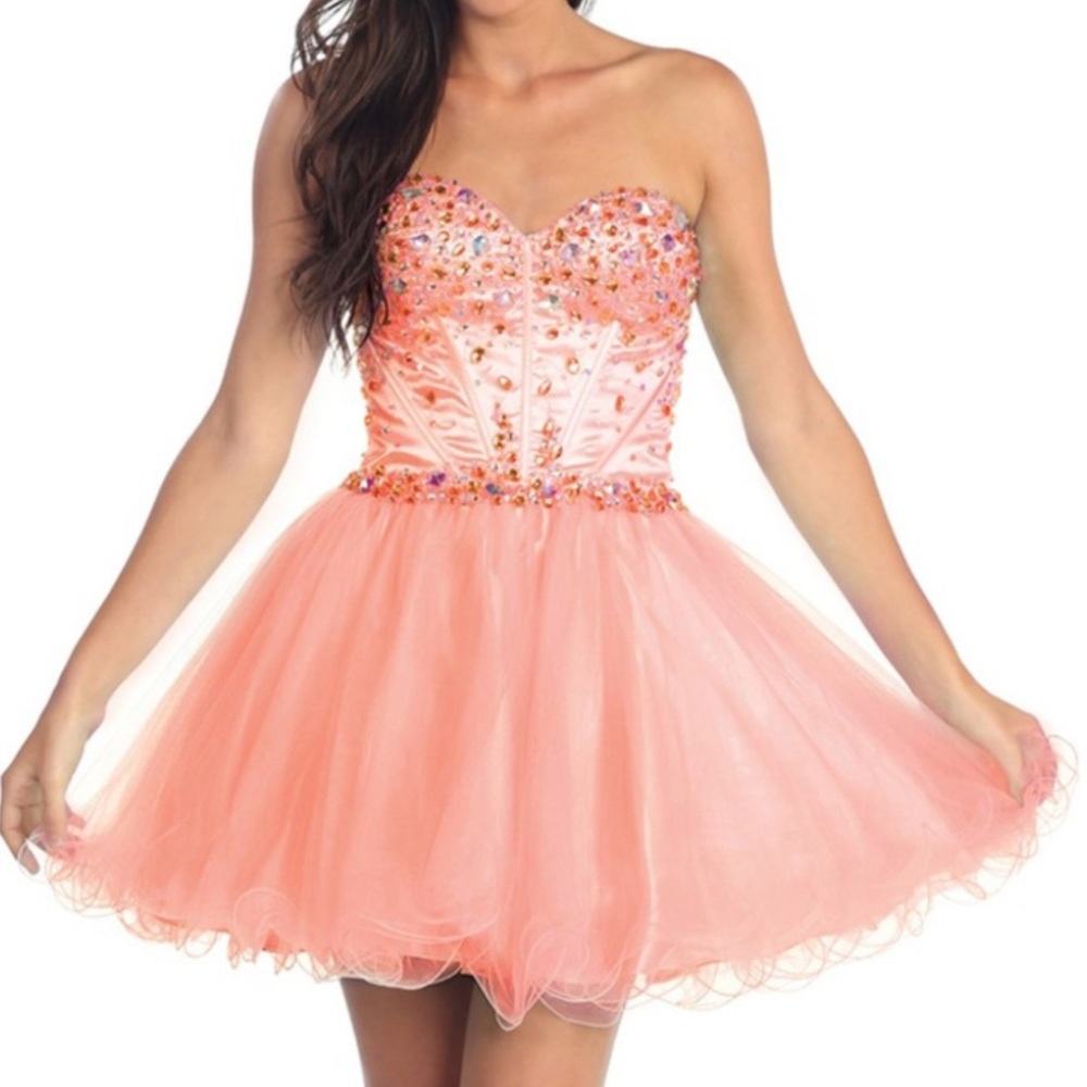Pink Formal Homecoming Dress